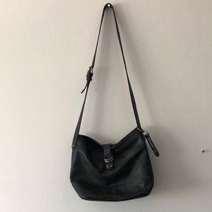 Black Leather Shoulder Purse